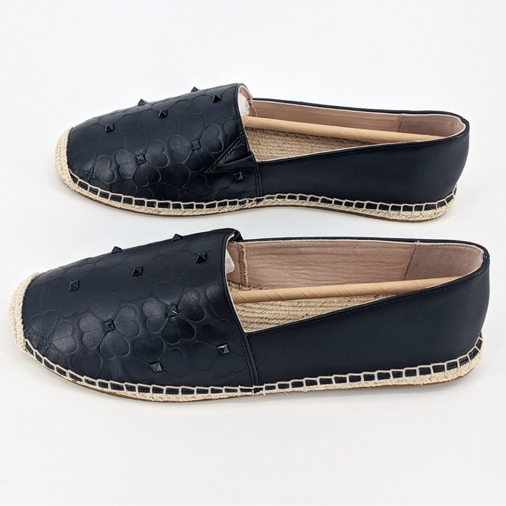 Kate Spade Black Espadrilles with Stud Accents